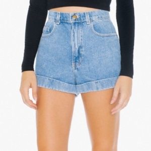 American Apparel high waist denim shorts size 26